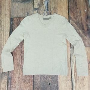 Croft & Barrow Stretch Nylon Spandex Soft Fuzzy Cream Sweater Size Small